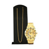 Golden Watch With Golden Chain Combo�